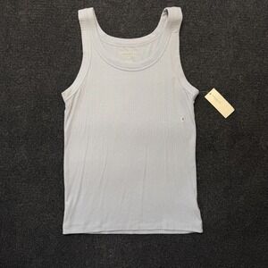 American Eagle Outfitters Tank Top Womens Small Blue Soft & Sexy Rib Knit Basic